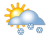 örtlich Schneeschauer örtlich Schneeschauer