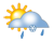 örtlich Schneeregenschauer örtlich Schneeregenschauer