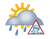 Regenschauer, örtlich gefrierend Regenschauer, örtlich gefrierend