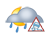 Regenschauer, örtlich gefrierend Regenschauer, örtlich gefrierend