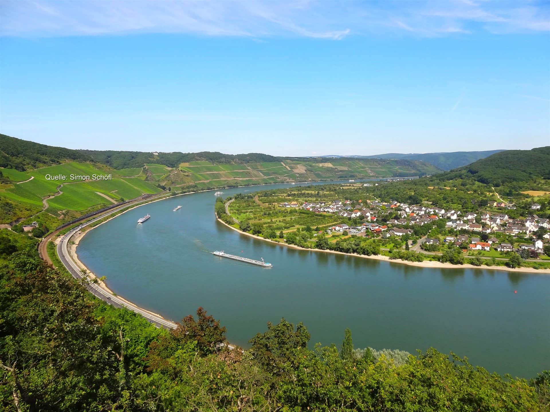 Rhein bei Kaub fällt weiter: Frachter nur teilbeladen