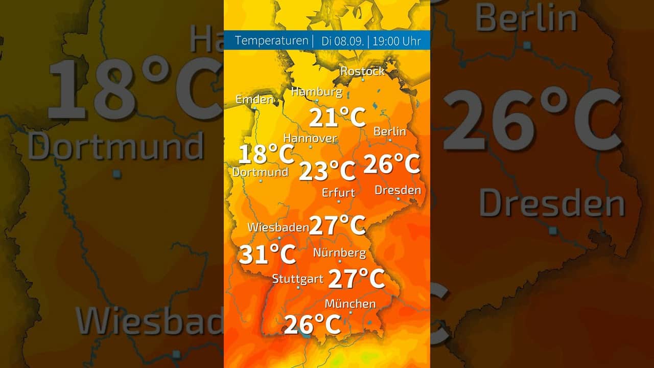 Sommerwetter in Deutschland: Hitze im Südosten, kühl im Nordwesten