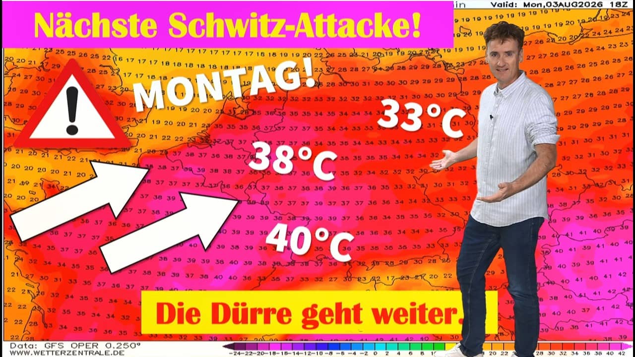 40-°C-Hammer rollt an! Rheinpegel bei Kaub auf Rekordtief  der August macht extrem heiß weiter