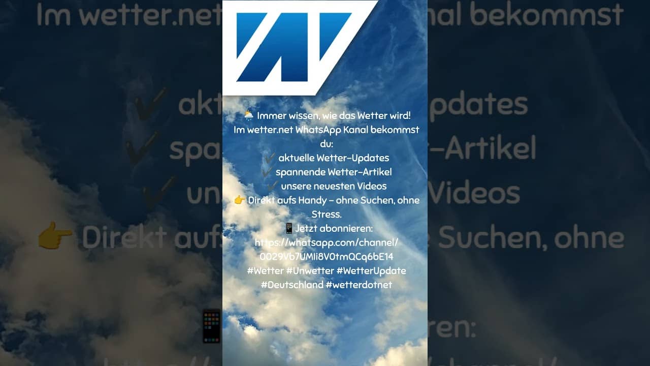 Sturm bis 95 km/h, Gewitter, neuer Wetterwechsel: Holt euch unsere Updates direkt bei WhatsApp!
