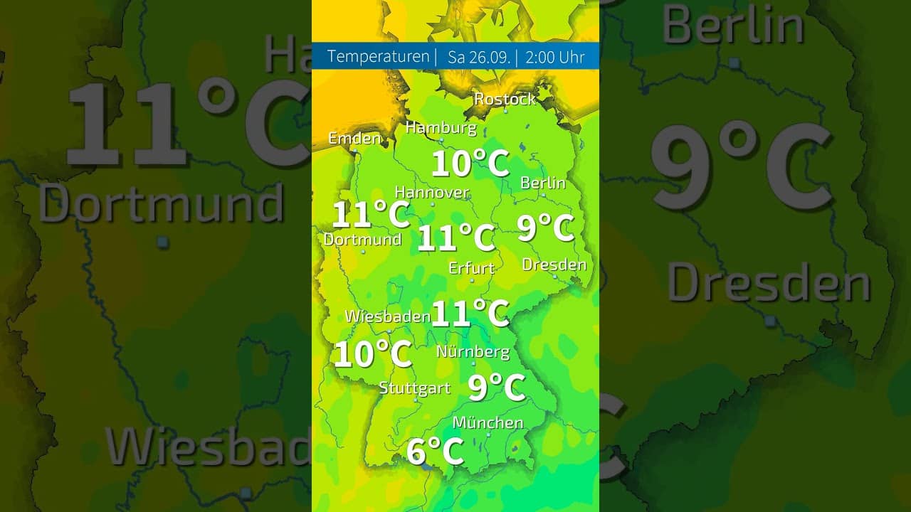 Frostgefahr heute Nacht und Temperaturanstieg morgen in Deutschland