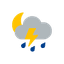 örtlich leichte Gewitter