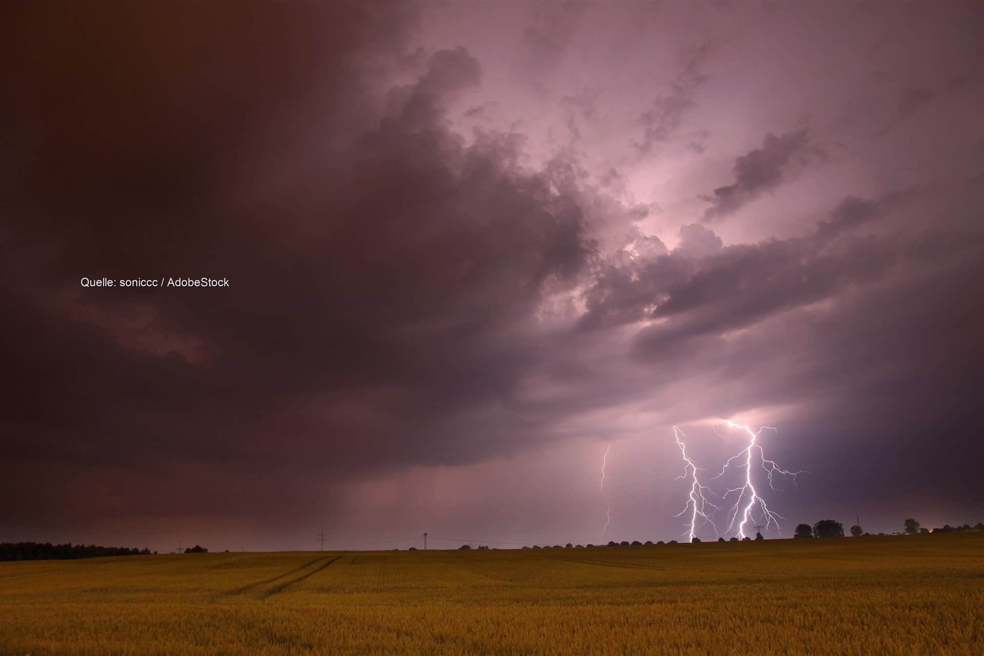 Nachtgewitter im Norden: Sturmböen bis 85 km/h erwartet