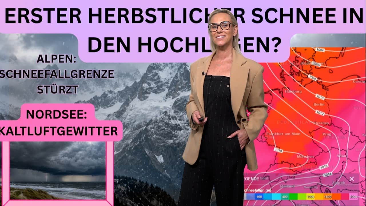 Kaltluftgewitter und sinkende Schneefallgrenze in Deutschland