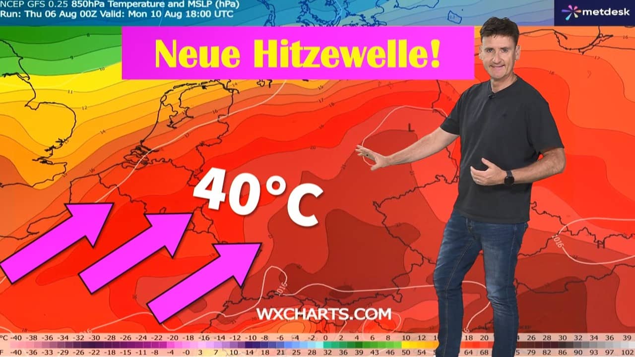 GFS haut schon wieder die 40°C raus! Wie heiß wird die nächste Woche? Dürre geht weiter!