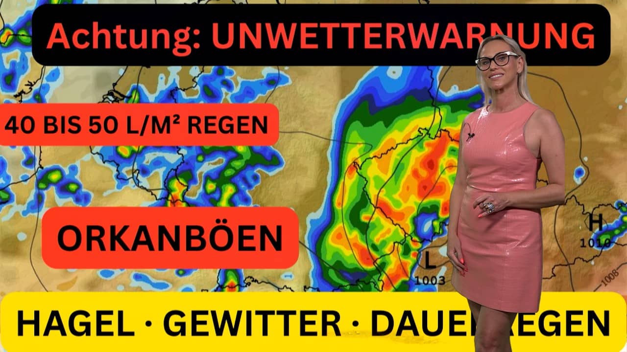 Achtung: Unwetterwarnung! Starkregen, Hagel, Orkanböen kippt das Wetter danach direkt in Hitze?