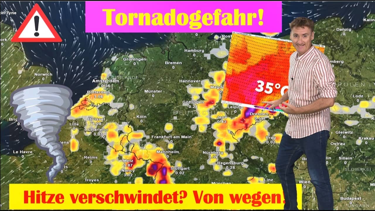 Rheinpegel bei Kaub mit neuem Jahrhundertrekord! Schwere Gewitter mit Hagel und Tornadogefahr!