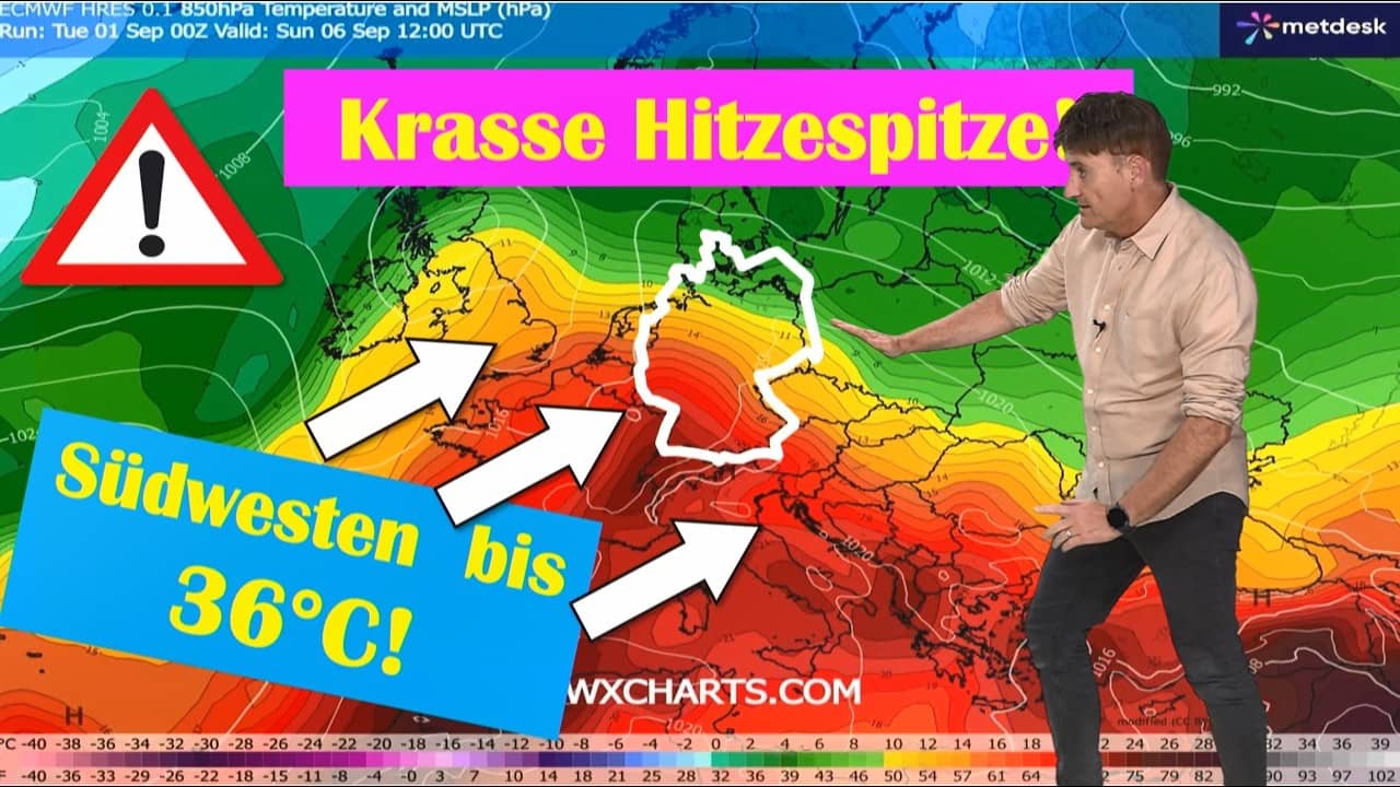 36 Grad im September?! GFS zeigt Wüstentag im Südwesten der Allzeitrekord wackelt jetzt schon!