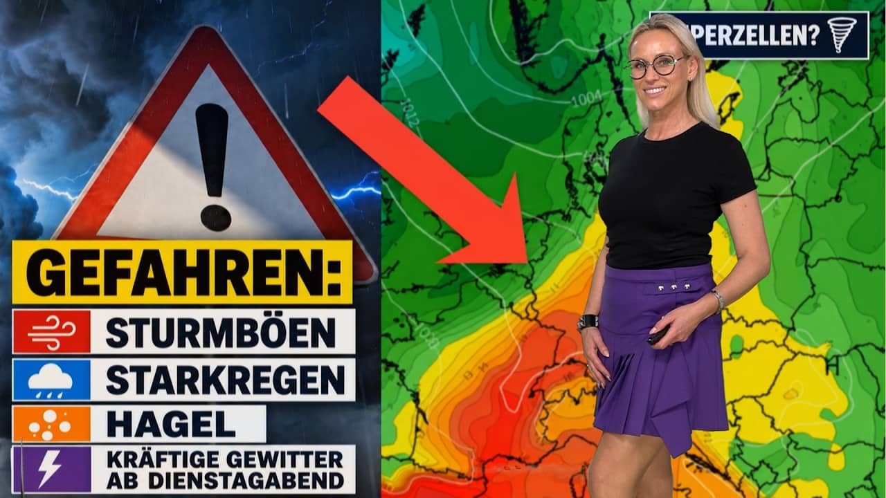 Gewitter über Deutschland: Starkregen, Hagel und Sturmböen erwartet