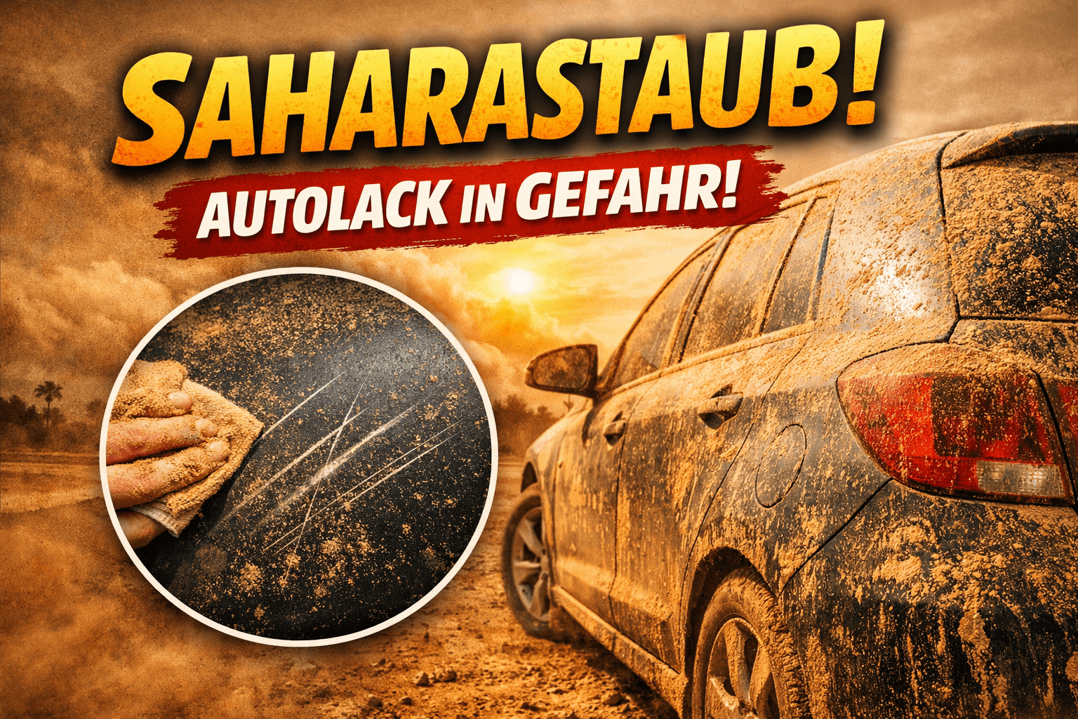Saharastaub am Freitag: Diese Fehler ruinieren jetzt Ihren Autolack