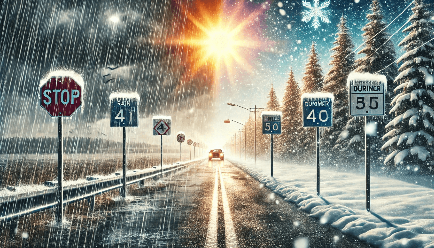 Sichere Beschilderung, auch bei Regen, Hitze und Wintereinbruch