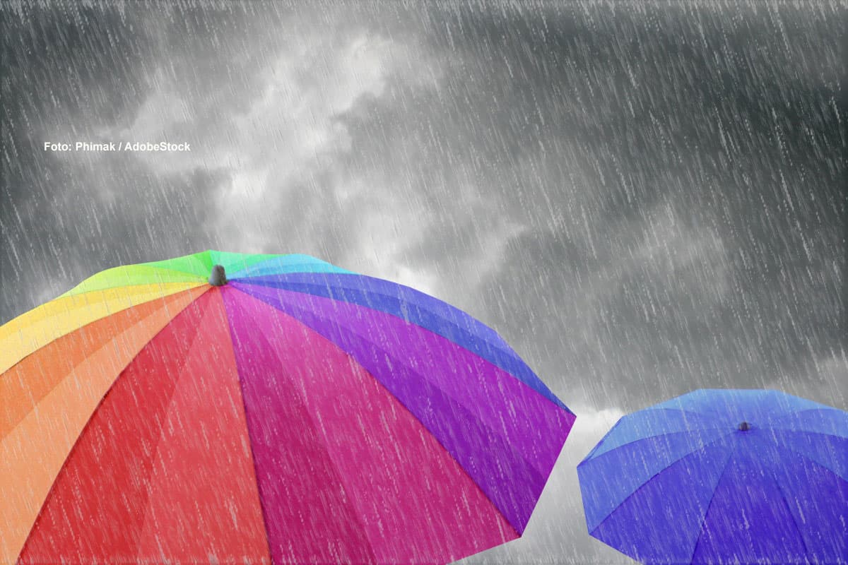 Regen-Flut am Morgen – Blitz-Sonne am Abend!