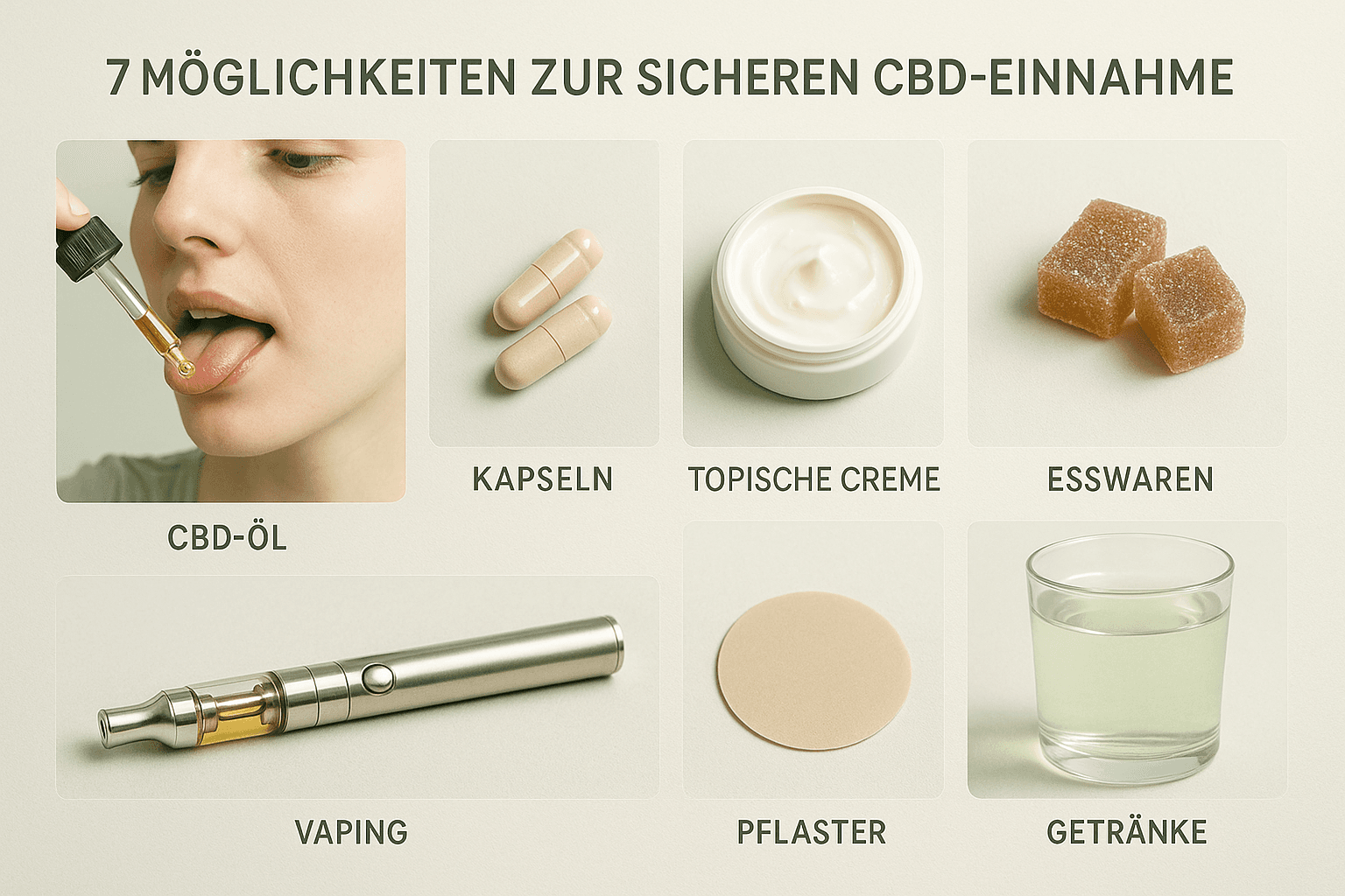 7 Möglichkeiten zur sicheren CBD-Einnahme