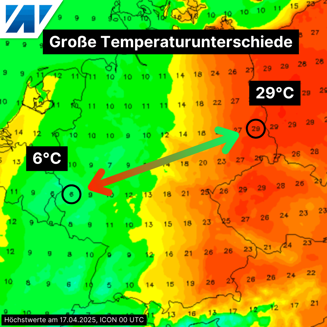 Europa in zwei Hälften geteilt – Deutschland erlebt spektakuläre Temperaturgegensätze