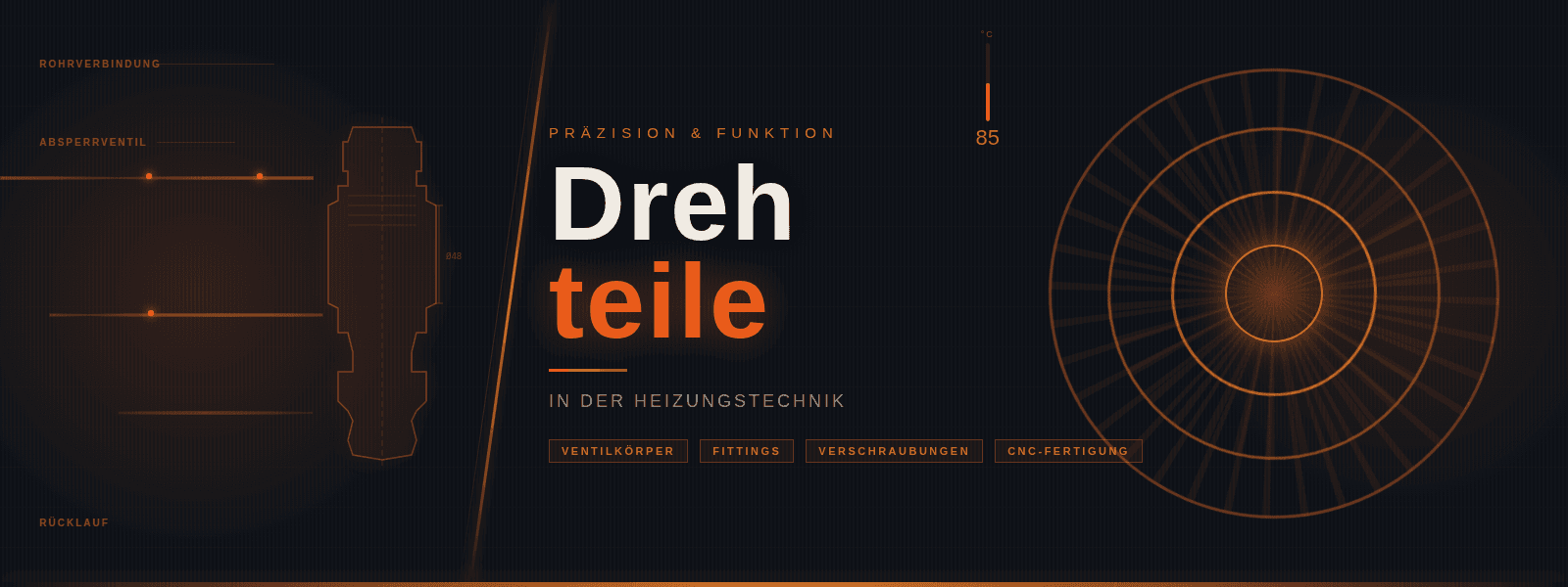 Drehteile in der Heizungstechnik