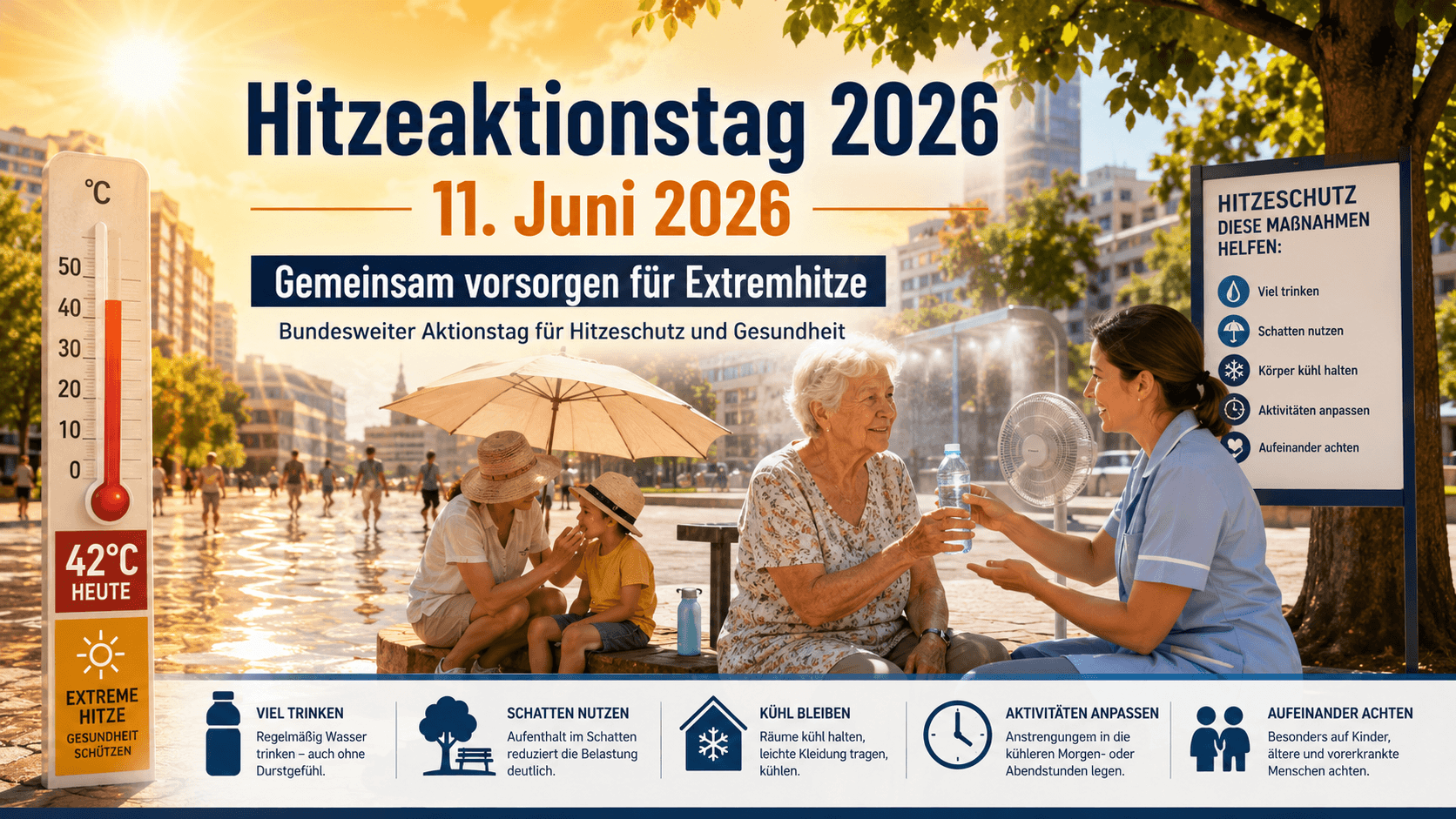 11. Juni – Hitzeaktionstag: WHO warnt vor zunehmender Hitzebelastung und legt neuen Schutz-Leitfaden vor
