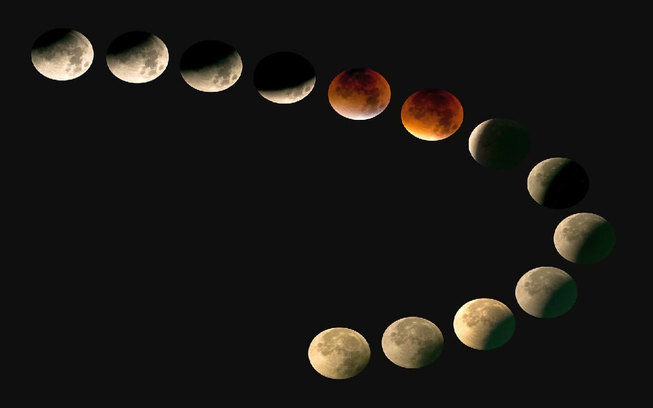 Partielle Mondfinsternis und Sternschnuppenregen